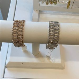 New rhinestone bracelet rose (gold or silver)